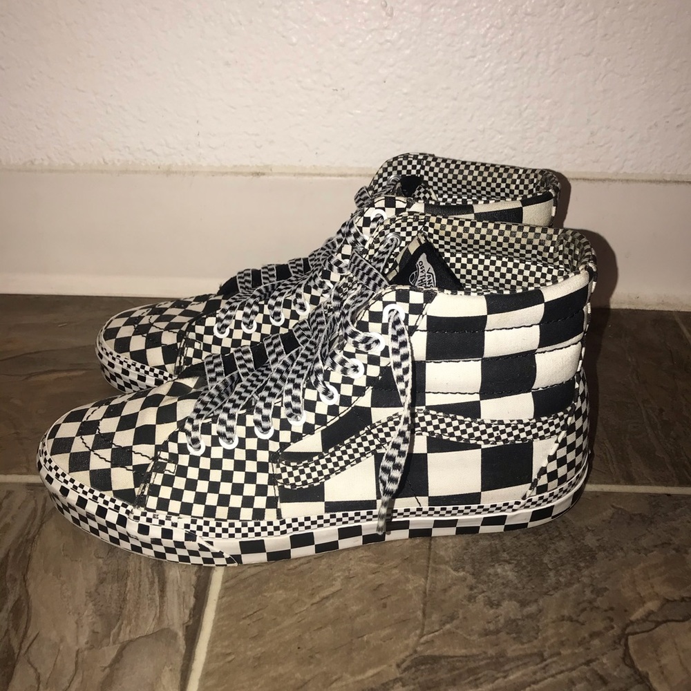 Checkered High Top Vans